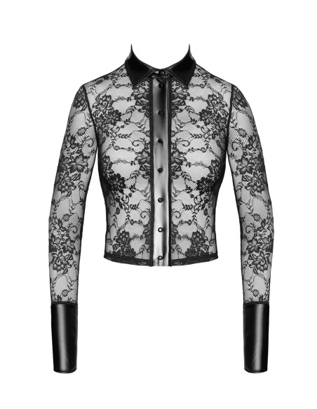 Chemise dentelle Noirelle F377 - Noir Handmade